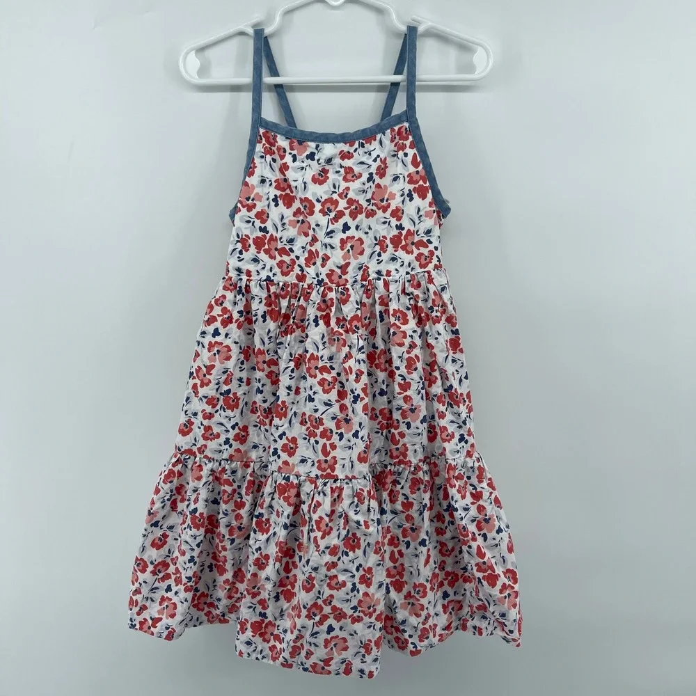 Tommy Bahama Floral‎ Sundress Tiered Sleeveless Casual Girl Size 6